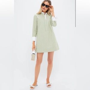 NWT Tuckernuck / POMANDER PLACE Green Stripe Rohan Shirt Dress Size XL